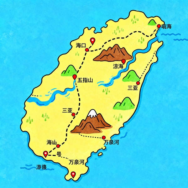 2026年准备在海南过春节的看过来,最全攻略来了(图1) 绘制海南省地图 (1).jpg